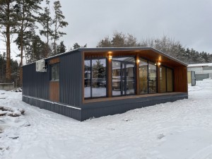 Дачный домик «БАРН» (9,0*9,6*3,1/2,4м)