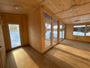 Дачный домик «Сканди» (6,0*9,6*3,1/2,4м)