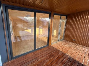 Дачный домик «Сканди» (6,0*9,6*3,1/2,4м)