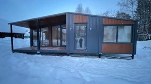 Дачный домик «Сканди» (6,0*9,6*3,1/2,4м)